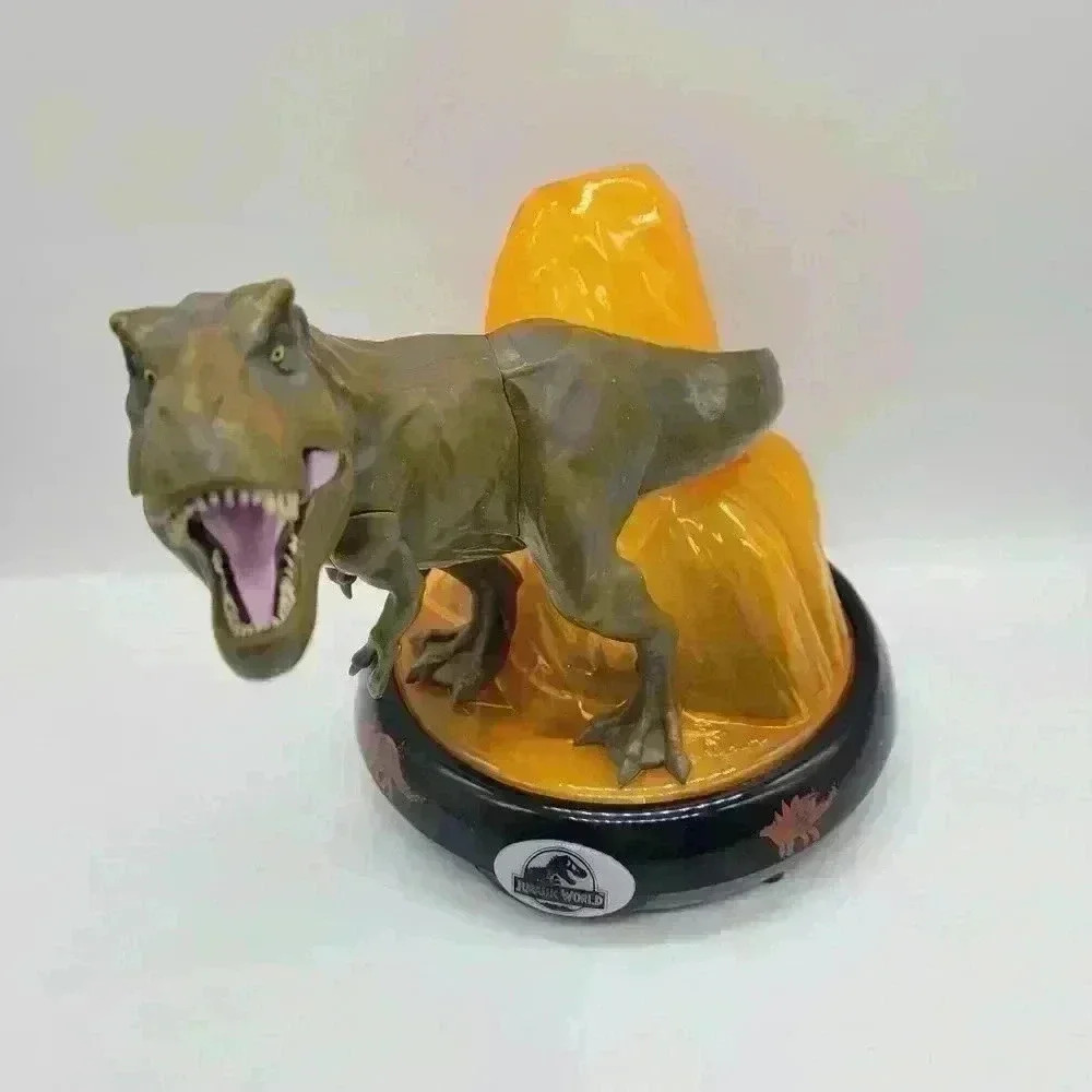 Jurassic World Nightlight KINGDOM T REX Lighted Lava Dinosaur LAMP 8” X 6.5”
